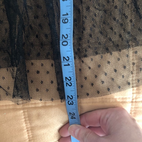 Guess Sheer Black Mesh Top w Floral Embroidery - Picture 7 of 9